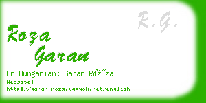roza garan business card